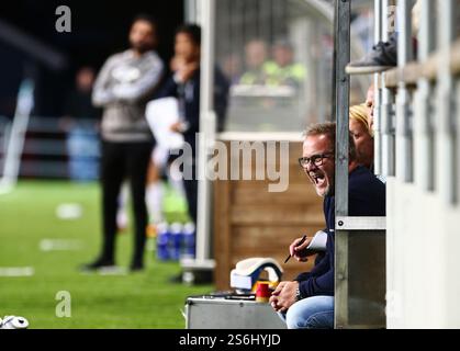 Åtvidabergs FF Trainer Roar Hansen während des Fußballspiels im Superettan zwischen Åtvidabergs FF und Gefle IF, Kopparvallen, Åtvidaberg, Schweden. Stockfoto