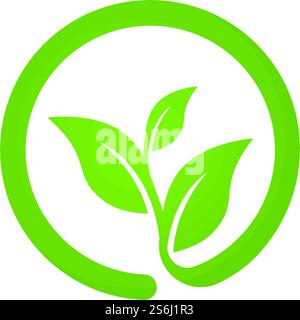 Vektor hinterlässt grünes Naturlogo und -Symbol Stock Vektor