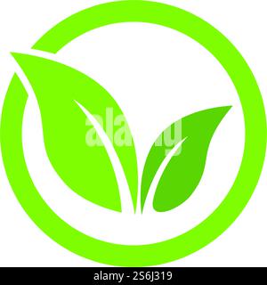 Vektor hinterlässt grünes Naturlogo und -Symbol Stock Vektor