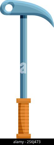 Hiking Pick Axt Symbol. Cartoon des Wanderns Pick Axt Vektor Symbol für Web Design isoliert auf weißem Hintergrund. Hiking Pick Axt Icon, Cartoon Style Stock Vektor