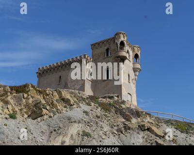 Castillo de Santa Catalina und Bunker de Tarifa in Tarifa Spanien Stockfoto