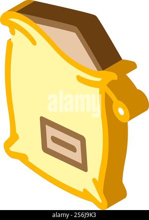 Beutel Kompost isometrischer Symbolvektor. Sackkompost-Schild. Isolierte Symboldarstellung. Tasche Kompost isometrische Symbol Vektor-Illustration Stock Vektor