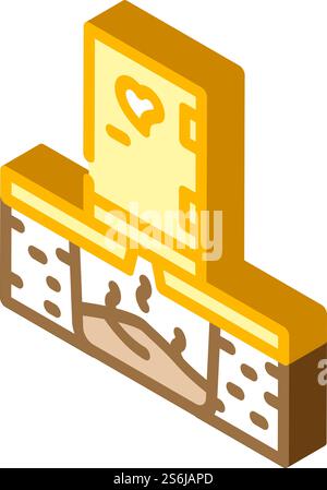 Isometrischer Symbolvektor für Toilettenkompost. Toilettenkompost-Schild. Isolierte Symboldarstellung. Toilette Kompost isometrische Icon Vektor Illustration Stock Vektor