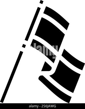 Blazon spanien Glyphe Icon Vektor. Schild Blazon spain. Schwarze Abbildung des isolierten Kontursymbols. Blazon spanien Glyphe Icon Vektor Illustration Stock Vektor