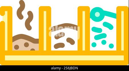 Farbsymbolvektor für Grubenkompost. Grube-Kompost-Schild. Isolierte Symboldarstellung. Grube Kompost Farbe Symbol Vektor Illustration Stock Vektor