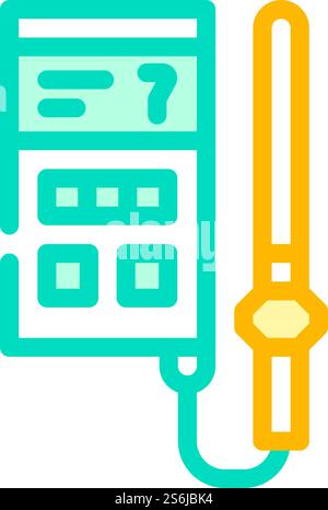 Farbsymbolvektor des Bodenanalysators. Schild für Bodenanalysator. Isolierte Symboldarstellung. Vektorgrafik für das Farbsymbol des Bodenanalysators Stock Vektor