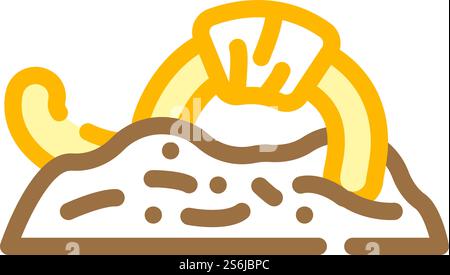 Würmer in Kompost Farbe Symbol Vektor. Würmer im Kompost-Zeichen. Isolierte Symboldarstellung. Würmer in Kompost Farbe Symbol Vektor Illustration Stock Vektor