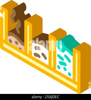 Pit Compost isometrischer Symbolvektor. Grube-Kompost-Schild. Isolierte Symboldarstellung. Pit Compost isometrische Icon Vektor-Illustration Stock Vektor