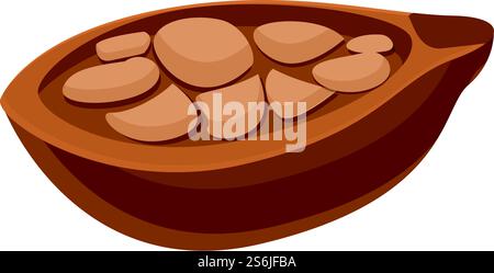 Reife Baobab-Frucht-Ikone. Cartoon des Reifen Baobab Frucht Vektor-Icons für Web-Design isoliert auf weißem Hintergrund. Reife Baobab-Frucht-Ikone, Cartoon-Stil Stock Vektor