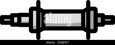 Fahrradnabe-Symbol. Editierbare Fett Formatigte Kontur Mit Farbfüllungsdesign. Vektorgrafik. Stock Vektor