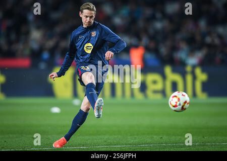 Barcelona, Espagne. Januar 2025. Frenkie DE JONG aus Barcelona während des spanischen Pokals, Copa del Rey, Achtelfinale des FC Barcelona gegen Real Betis am 15. Januar 2025 bei Estadi Olimpic Lluis Companys in Barcelona, Spanien - Foto Matthieu Mirville (Sergio Ros)/DPPI Credit: DPPI Media/Alamy Live News Stockfoto
