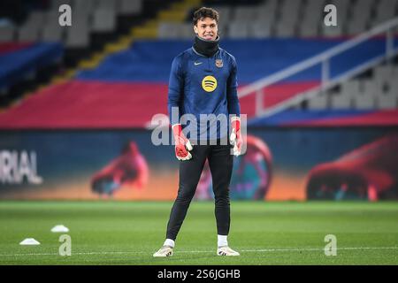 Barcelona, Spanien, Spanien. Januar 2025. Diego KOCHEN aus Barcelona während des Copa del Rey-Spiels zwischen dem FC Barcelona und Real Betis Balompie bei Estadi Olimpic Lluis Companys am 15. Januar 2025 in Barcelona. (Kreditbild: © Matthieu Mirville/ZUMA Press Wire) NUR REDAKTIONELLE VERWENDUNG! Nicht für kommerzielle ZWECKE! Stockfoto