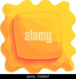 Italienische Ravioli-Symbol. Cartoon des italienischen Ravioli-Vektor-Icons für Web-Design isoliert auf weißem Hintergrund. Italienische Ravioli-Ikone, Cartoon-Stil Stock Vektor