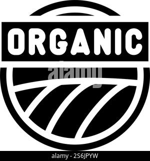 Organisches kosmetisches Symbol Glyphe Symbol Vektor. Organisches kosmetisches Symbolzeichen. Schwarze Abbildung des isolierten Kontursymbols. Organisches kosmetisches Symbol Glyphe Symbol Vektor Illustration Stock Vektor