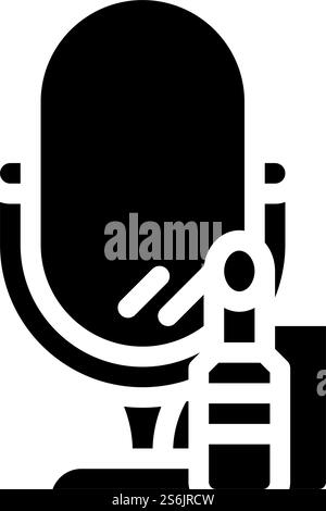 Kosmetik Stylist Glyphe Symbol Vektor. Kosmetikstilistin-Schild. Schwarze Abbildung des isolierten Kontursymbols. Kosmetik Stylist Glyphe Symbol Vektor Illustration Stock Vektor