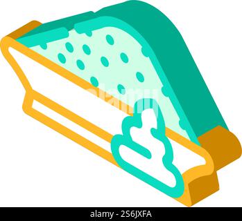 Pulver Wasabi isometrischer Iconvektor. Wasabi-Zeichen für Pulver. Isolierte Symboldarstellung. Pulver Wasabi isometrische Icon Vektor Illustration Stock Vektor