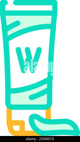 Tube Wasabi Farbe Symbol Vektor. Tube Wasabi-Schild. Isolierte Symboldarstellung. Tube Wasabi Farbe Symbol Vektor Illustration Stock Vektor