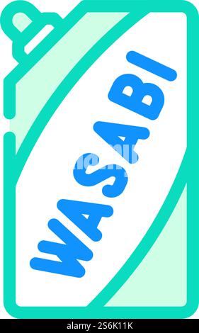 Paket Wasabi Farbe Symbol Vektor. Paket Wasabi-Zeichen. Isolierte Symboldarstellung. Paket Wasabi Farbe Symbol Vektor Illustration Stock Vektor