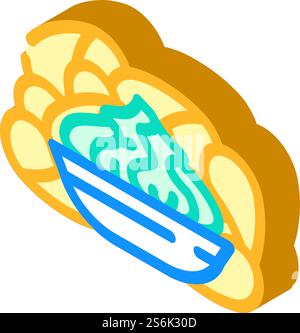 Crisps Wasabi isometrischer Iconvektor. Crisps Wasabi-Zeichen. Isolierte Symboldarstellung. Crisps Wasabi isometrische Icon Vektor-Illustration Stock Vektor