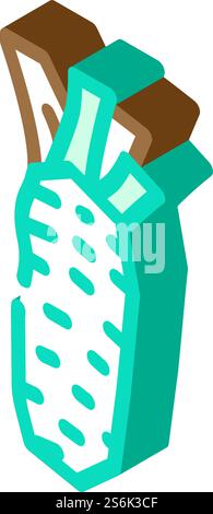 Pflanzliche Wasabi-isometrische Icon-Vektor. Wasabi-Zeichen der Pflanzenpflanze. Isolierte Symboldarstellung. Gemüsepflanze Wasabi isometrische Icon Vektor-Illustration Stock Vektor