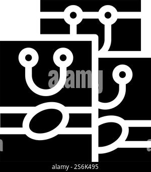 Handtaschen Stylist Glyph Symbol Vektor. Handtaschen Stylist-Schild. Schwarze Abbildung des isolierten Kontursymbols. Handtaschen Stylist Glyph Symbol Vektor Illustration Stock Vektor
