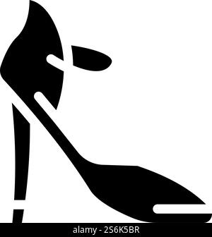 Schuhe Stylist Glyphe Symbol Vektor. Schuh-Stylist-Schild. Schwarze Abbildung des isolierten Kontursymbols. Schuhe Stylist Glyphe Symbol Vektor Illustration Stock Vektor