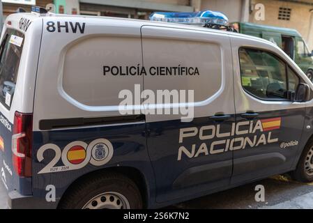 Logrono, La Rioja, Spanien. Januar 2025. Feierliche Schweigeminute vor der Regierungsdelegation in La Rioja, wo sich Bürger, Behörden und Vertreter von Verbänden versammelt haben, um ihre Abscheu über die Bestätigung des Macho-Charakters des Mordes zu bekunden. In einem Geldautomaten in Logroño aufgetreten. Die Teilnehmer schwiegen respektvoll zum Gedenken an die Opfer. Der Platz zeigt ein Meer von bestürzten Gesichtern, vereint in der Ablehnung geschlechtsspezifischer Gewalt, nachdem er erfahren hat, dass einer der drei Häftlinge der Ex-Partner des Opfers war. Der institutionelle Akt bringt Vertreter zusammen Stockfoto