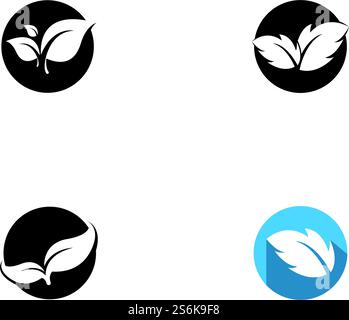 Vektor hinterlässt grünes Naturlogo und -Symbol Stock Vektor