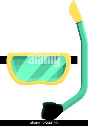 Symbol für Tauchbrillen. Cartoon von Taucherbrille Vektor-Symbol für Webdesign isoliert auf weißem Hintergrund. Taucherbrille Ikone im Cartoon-Stil Stock Vektor