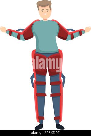 Bionisches Exoskelett. Cartoon des bionischen Exoskelett-Vektor-Icons für Web-Design isoliert auf weißem Hintergrund. Bionisches Exoskelett, Zeichentrickstil Stock Vektor