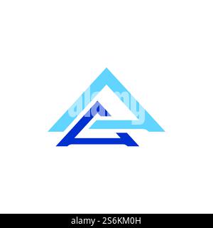 Futuristisches Triangle Chain-Logo-Design Stock Vektor