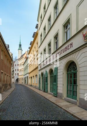 Fischmarkt Straße - Fischmarktstraße, Görlitz, Goerlitz, Deutschland Stockfoto