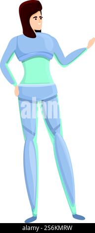 Intelligentes Exoskelett. Cartoon des intelligenten Exoskelett-Vektorsymbols für Webdesign isoliert auf weißem Hintergrund. Schicke Exoskelett-Ikone im Cartoon-Stil Stock Vektor