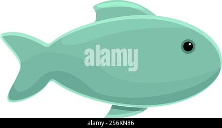 Fischsymbol. Cartoon des Fisch-Vektor-Icons für Web-Design isoliert auf weißem Hintergrund. Fisch-Ikone, Cartoon-Stil Stock Vektor