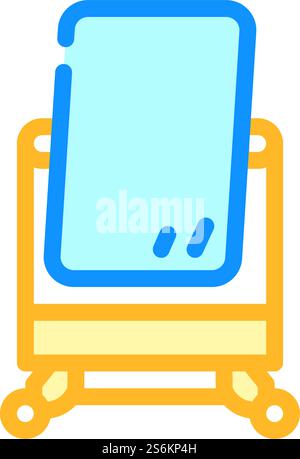 Spiegel für Make-up Farbe Symbol Vektor. Spiegel für Make-up-Schild. Isolierte Symboldarstellung. Spiegel für Make-up Farbe Symbol Vektor Illustration Stock Vektor