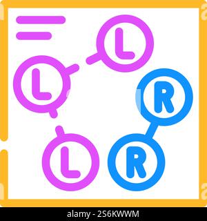 Farbsymbolvektor des Tanzschemas. Schild mit Tanzschema. Isolierte Symboldarstellung. Tanzschema Farbe Symbol Vektor Illustration Stock Vektor
