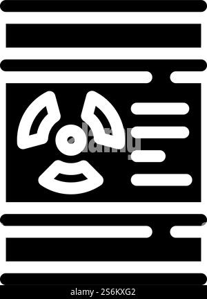 Fass of Oil Glyphe Symbol Vektor. Ölfass-Schild. Schwarze Abbildung des isolierten Kontursymbols. Fass of Oil Glyphe Symbol Vektor Illustration Stock Vektor