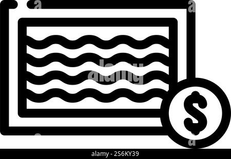 rainbow GIF von nyan Cat Line Icon Vektor. rainbow GIF von nyan Cat Schild. Schwarze Abbildung des isolierten Kontursymbols. rainbow GIF von nyan Katzenlinie Icon Vektor Illustration Stock Vektor