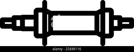 Fahrradnabe-Symbol. Auffälliges Design mit bearbeitbarer Konturbreite. Vektorgrafik. Stock Vektor