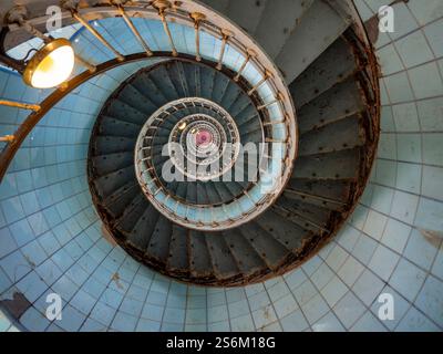 Innentreppe des Leuchtturms La Coubre Charente Maritime France Stockfoto