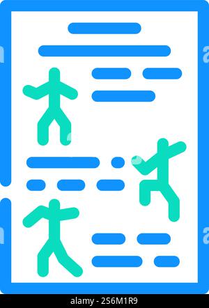 Anweisung Tänzer Farbe Symbol Vektor. Unterrichtsschild Tänzerin. Isolierte Symboldarstellung. Anweisung Tänzer Farbe Symbol Vektor Illustration Stock Vektor