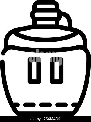 Flasche Trinklinie Symbol Vektor. Trinkflasche Schild. Schwarze Abbildung des isolierten Kontursymbols. Flasche Trinklinie Symbol Vektor Illustration Stock Vektor
