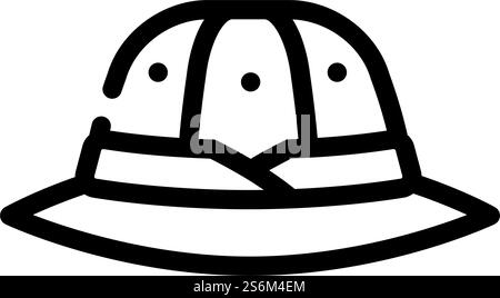 Hutjäger Linie Symbol Vektor. Hutjäger-Schild. Schwarze Abbildung des isolierten Kontursymbols. Hutjäger Linie Symbol Vektor Illustration Stock Vektor