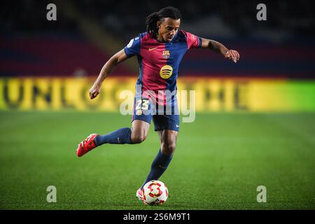 Barcelona, Espagne. Januar 2025. Jules KOUNDE aus Barcelona während des spanischen Pokals, Copa del Rey, Achtelfinale des FC Barcelona gegen Real Betis am 15. Januar 2025 bei Estadi Olimpic Lluis Companys in Barcelona, Spanien - Foto Matthieu Mirville (Sergio Ros)/DPPI Credit: DPPI Media/Alamy Live News Stockfoto