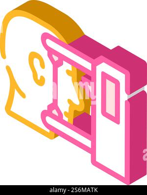 Sehtest Augenheilkunde isometrischer Ikonvektor. Sehtest-ophthalmologisches Zeichen. Isolierte Symboldarstellung. Isometrische Ikonvektorillustration des Sehtests in der Ophthalmologie Stock Vektor