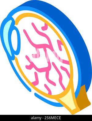 Entzündung des Isometrischen Ikonvektors der Augenophthalmologie. Entzündung des augenärztlichen Zeichens. Isolierte Symboldarstellung. Entzündung der Augenophthalmologie isometrischer Ikonvektorillustration Stock Vektor