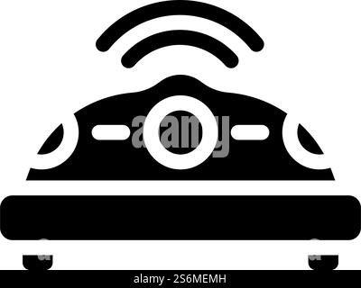 Sound-Symbol-Vektor für PET-Spielzeug. Ein akustisches Haustier-Spielzeug-Schild. Schwarze Abbildung des isolierten Kontursymbols. Ton Haustier Spielzeug Glyphe Symbol Vektor Illustration Stock Vektor