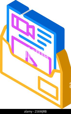 Einladung für isometrische Symbolvektoren für Videokonferenzen. Einladung zur Videokonferenz. Isolierte Symboldarstellung. Einladung zur isometrischen Vektorgrafik für Videokonferenzen Stock Vektor
