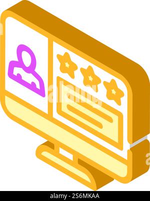 Überprüfen Sie den isometrischen Symbolvektor für Videoanrufe. Überprüfen Sie das Videorufzeichen. Isolierte Symboldarstellung. Sehen Sie sich die isometrische Symbolvektorgrafik für Videoanrufe an Stock Vektor