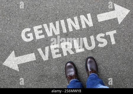 Verlust- und Gewinnkonten finanzieren Geldfirma Geschäftsmann Geschäftsmann Konzept Stockfoto